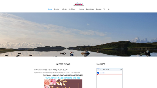 Screenshot of the North Lochs Community Association (SCIO) website
