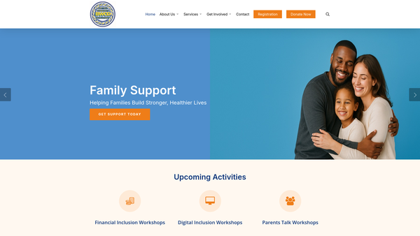 Screenshot of the Best Way Community Development website
