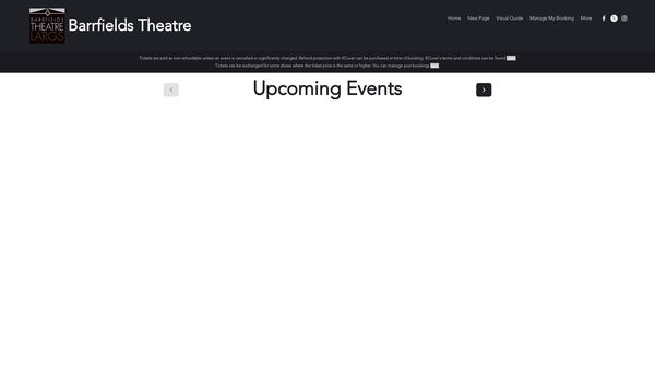 Screenshot of the Barrfields Theatre User Group website