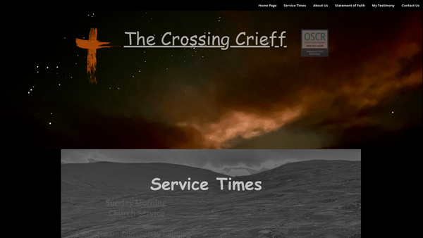Screenshot of the The Crossing Crieff website