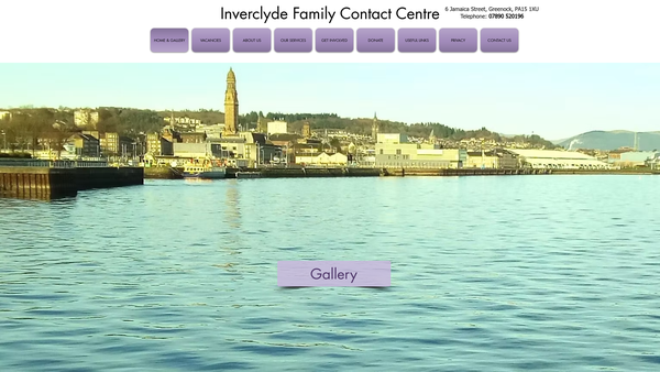 Screenshot of the Inverclyde Family Contact Centre SCIO website
