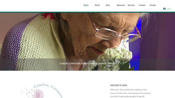 Screenshot of the Namaste Care Education and Resources website