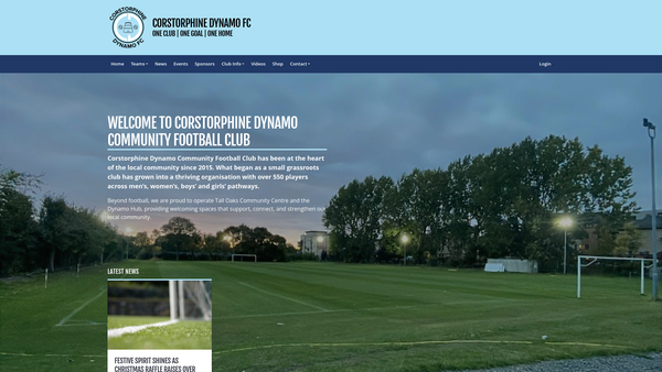 Screenshot of the Dynamo Community Foundation website
