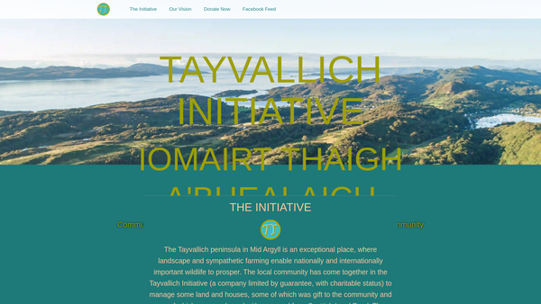 Screenshot of the Tayvallich Initiative Ltd website