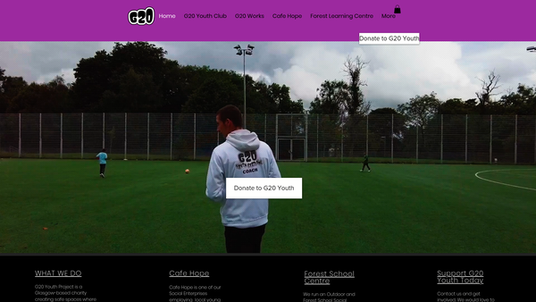 Screenshot of the G20 Youth Project website