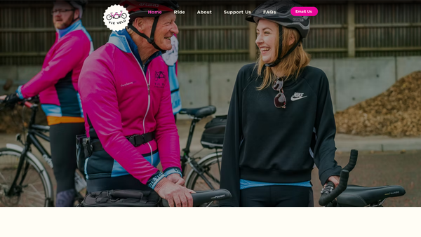 Screenshot of the Visually Impaired Edinburgh Velo (SCIO) website
