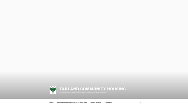 Screenshot of the Tarland Community Housing website