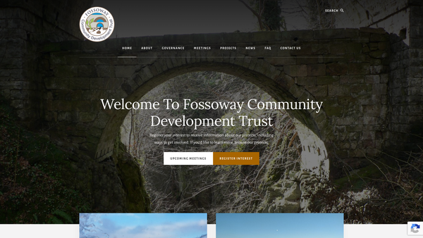 Screenshot of the Fossoway Community Development Trust Limited website