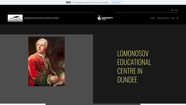 Screenshot of the Lomonosov Educational Centre website