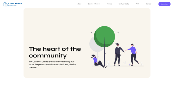 Screenshot of the Low Port Centre website
