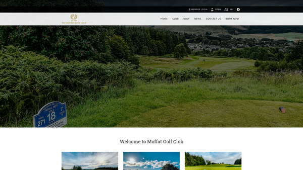 Screenshot of the The Moffat Golf Club (SCIO) website
