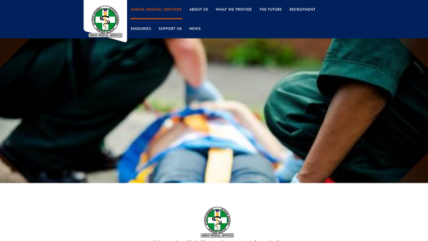 Screenshot of the Angus Medical Services website