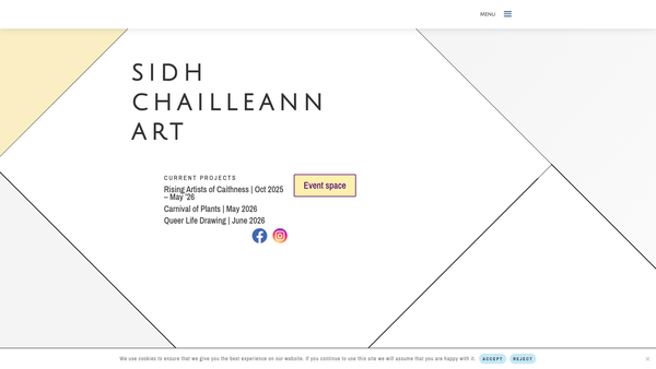 Screenshot of the Sidhchailleanart (SCIO) website