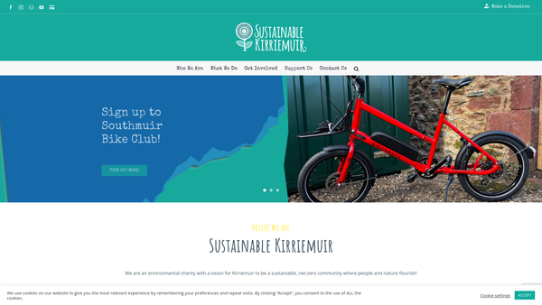 Screenshot of the Sustainable Kirriemuir website