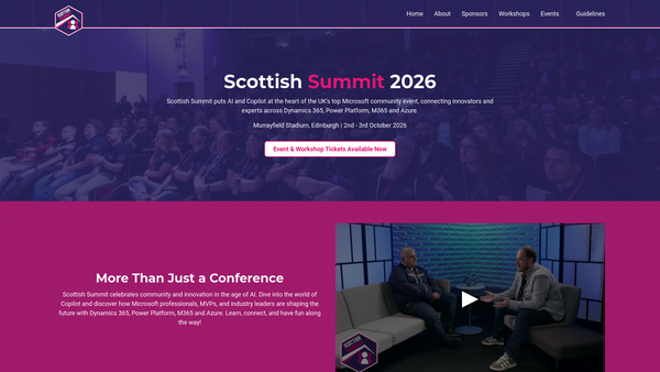 Screenshot of the Scottish Summit website