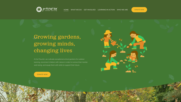 Screenshot of the Go Flourish [SCIO] website