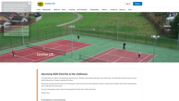 Screenshot of the Coylton LTC SCIO website