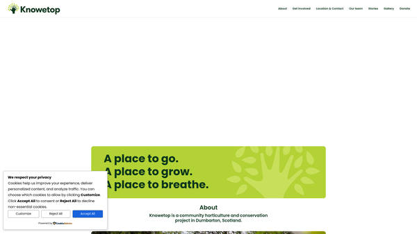 Screenshot of the Knowetop SCIO website