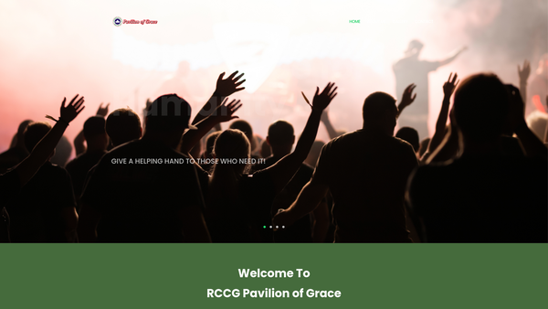 Screenshot of the RCCG, Pavilion of Grace website