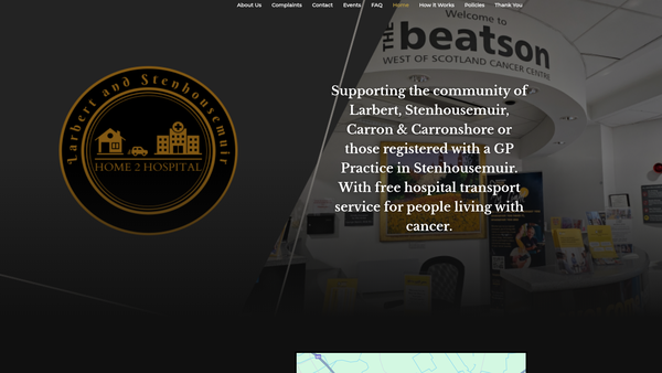 Screenshot of the Home 2 Hospital website