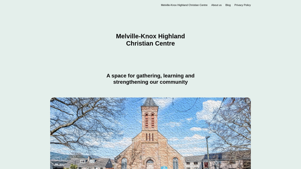 Screenshot of the Melville-Knox Highland website