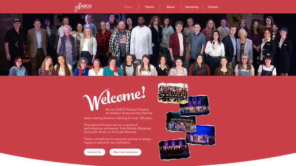 Screenshot of the Stirling and Bridge of Allan Operatic Society (SCIO) website