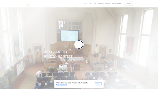 Screenshot of the Bristo Baptist Church SCIO website
