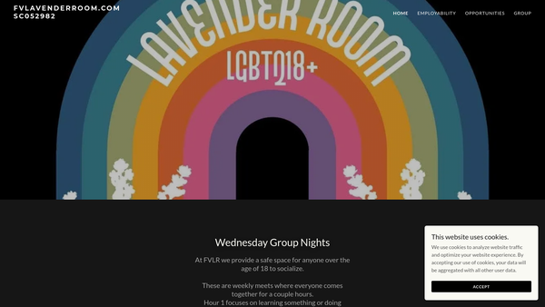 Screenshot of the Forth Valley Lavender Room website