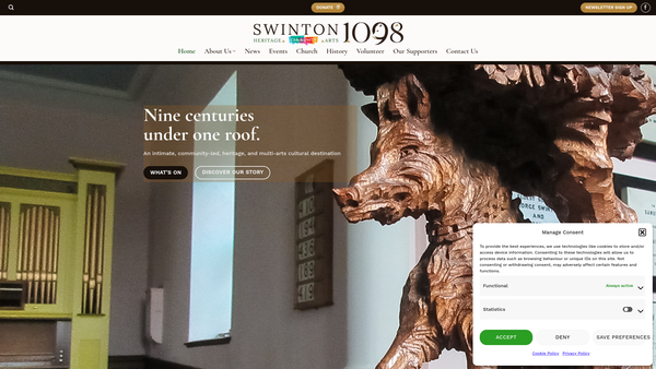 Screenshot of the Swinton Community Hub (SCIO) website