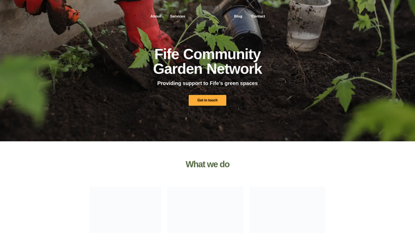Screenshot of the Fife Community Garden Network Ltd website