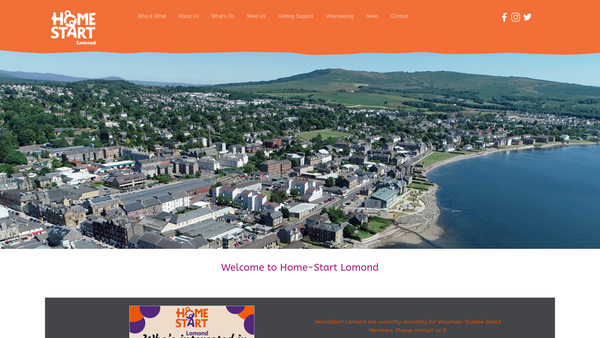 Screenshot of the Home-Start Lomond [SCIO] website