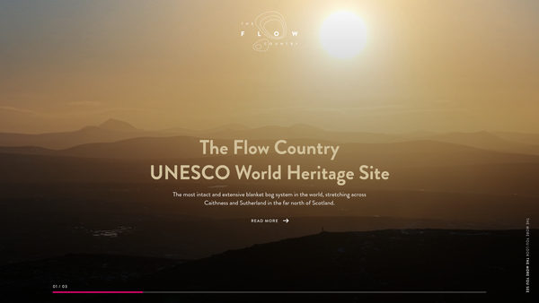 Screenshot of the The Flow Country Partnership website