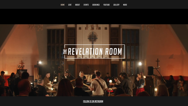 Screenshot of the The Revelation Room website