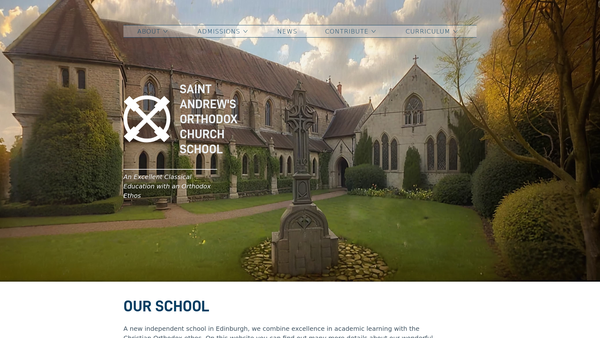 Screenshot of the Saint Andrew's Orthodox Church School website
