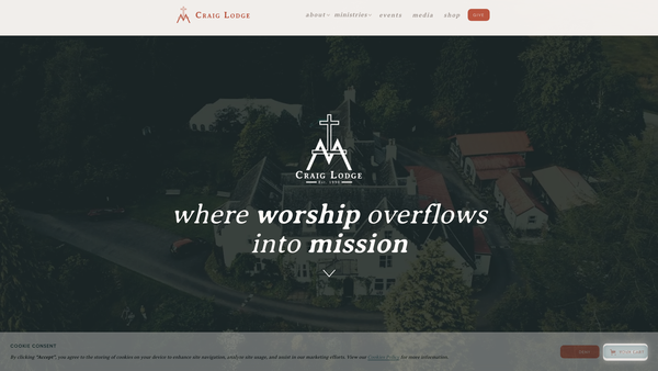 Screenshot of the The Craig Lodge Trust SCIO website