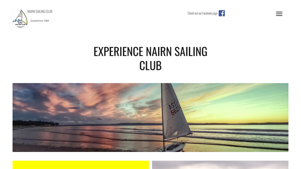 Screenshot of the Nairn Sailing Club website