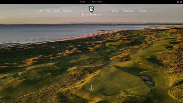 Screenshot of the Royal Dornoch Foundation (Heritage) website