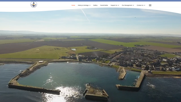 Screenshot of the Sandhaven and Pitullie Harbour Trust Limited website