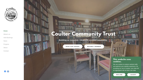 Screenshot of the Coulter Community Trust website