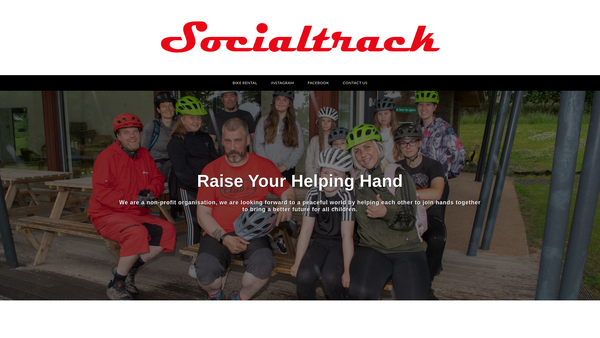Screenshot of the Socialtrack website