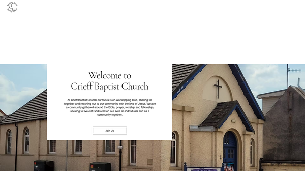Screenshot of the Crieff Baptist Church SCIO website