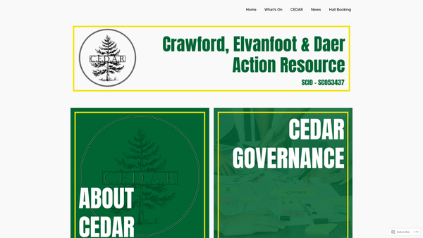 Screenshot of the Crawford, Elvanfoot & Daer Action Resource website