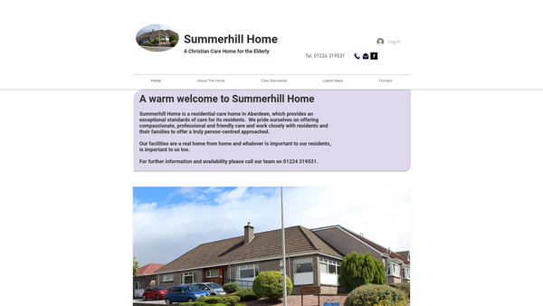 Screenshot of the Summerhill Home (Aberdeen) Limited website