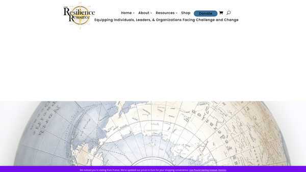 Screenshot of the The Resilience Resource SCIO website