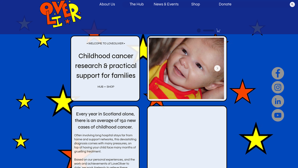 Screenshot of the LoveOliver website