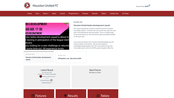 Screenshot of the Houston United Community Trust website