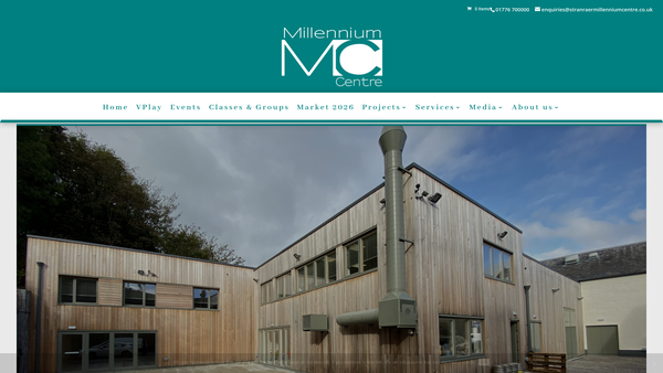 Screenshot of the Stranraer Millennium Centre Community Trust website