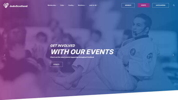 Screenshot of the Scottish Judo Trust website