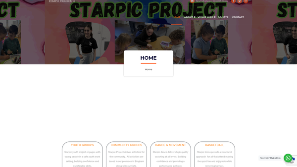 Screenshot of the Starpic Project website
