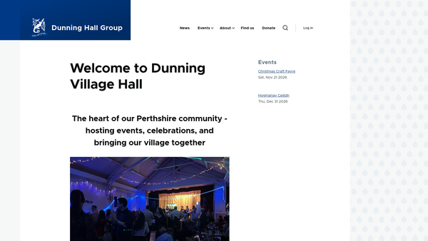 Screenshot of the Dunning Hall Group website